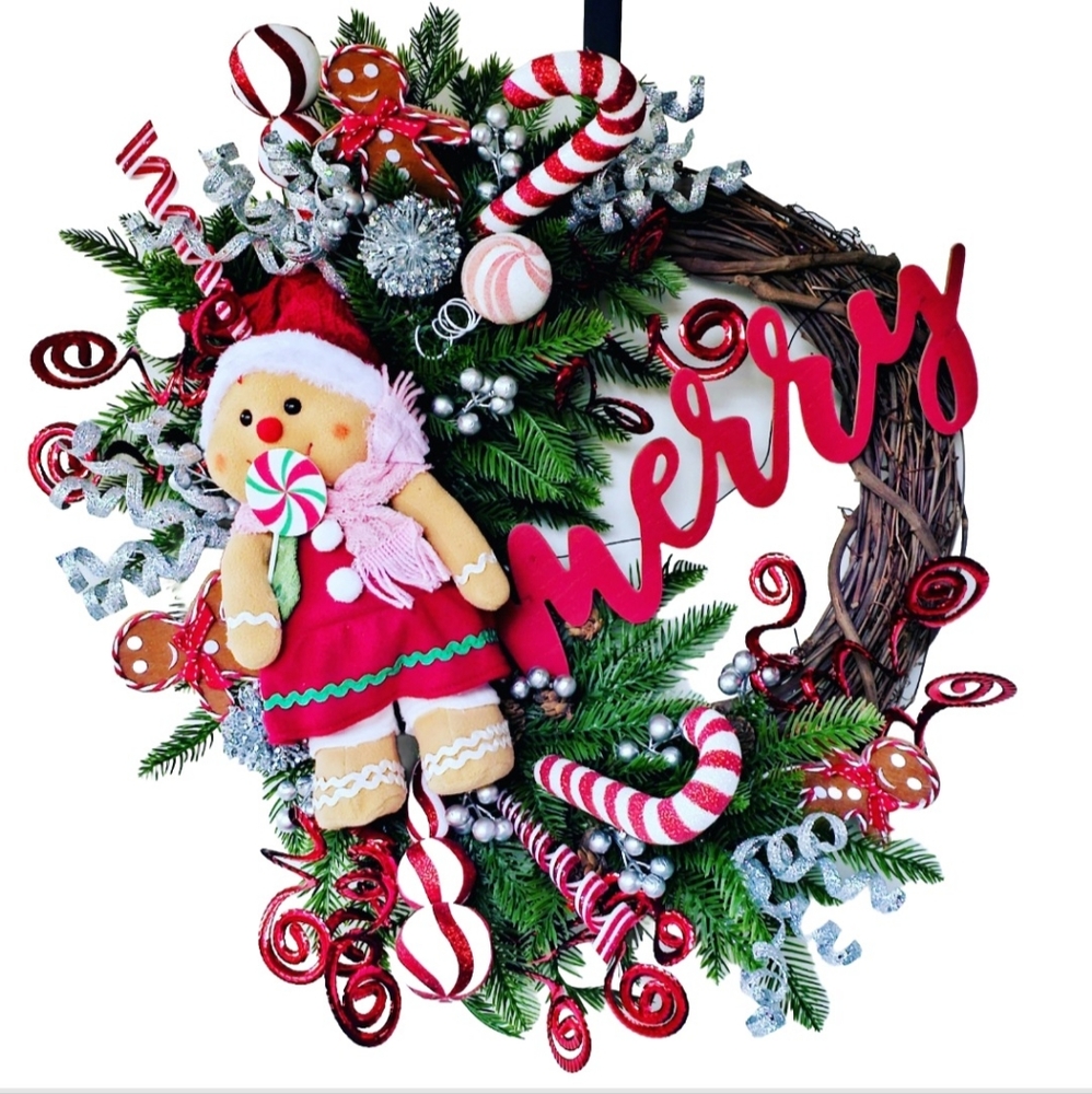 Gingerbread Christmas wreath